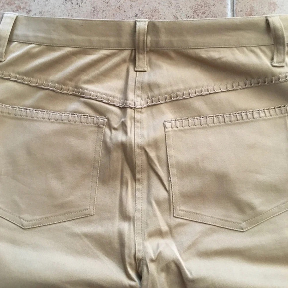 Italian Designer Luisa Spagnoli Tan jeans with detailed stitching - Picture 4 of 6